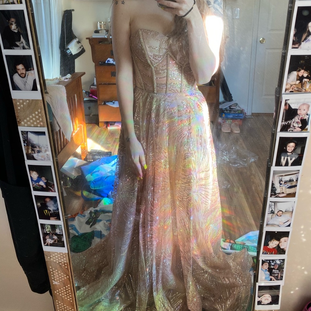 Strapless A-line Gown